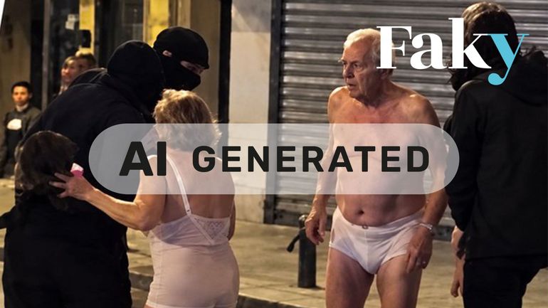 L'image de ce couple d'octogénaires agressés et dévêtus dans les rues de Paris a été générée par IA