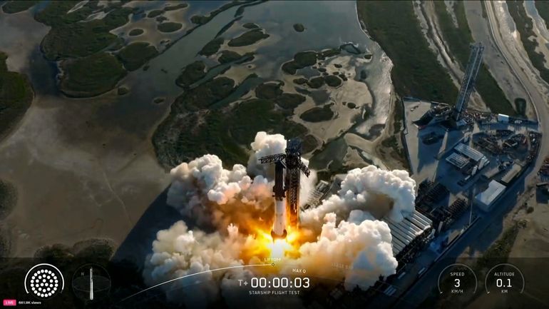 SpaceX : décollage réussi pour la mégafusée Starship d'Elon Musk