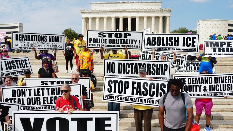 "Le droit de vote est progressivement grignoté" : mobilisation de militants des droits civiques à Washington