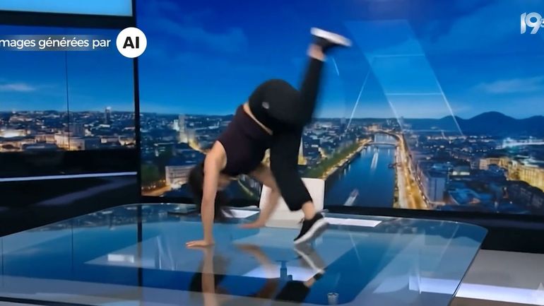 La présentatrice du JT de la RTBF danse du breakdance au JT, vraiment ?
