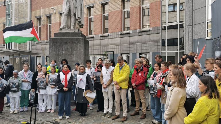 « Cibler un hôpital, c’est ruiner notre humanité » : des soignants belges mobilisés contre les attaques israéliennes à Gaza « Cibler un hôpital, c’est ruiner notre humanité » : des soignants belges mobilisés contre les attaques israéliennes à Gaza