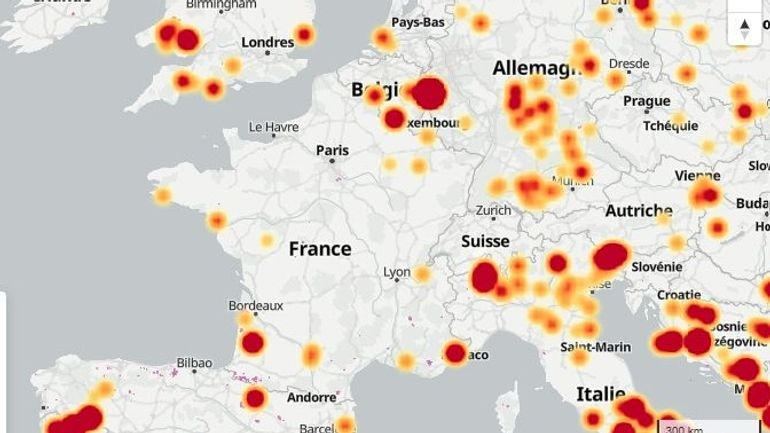 L'Europe dont la Belgique en proie aux flammes : voici la carte des feux actifs ce 16 août