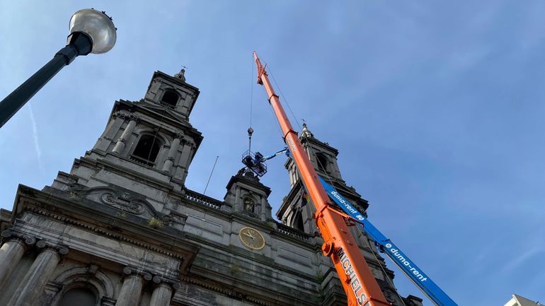Un chantier spectaculaire pour la façade de l’église Saint-Joseph à Bruxelles