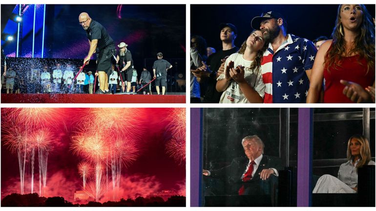"Independance day" et 250 ans des USA : à Washington, la météo joue les trouble-fêtes, Trump dépeint les États-Unis en "chef-d'oeuvre"