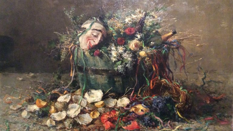 Ensor、NATURE MORTE AVEC EVENTAILE Ensor、NATURE MORTE AVEC EVENTAILE