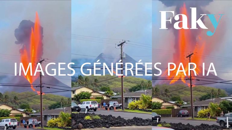 Ces images de l'éruption du volcan Anak Krakatau en Indonésie ont été générées par IA