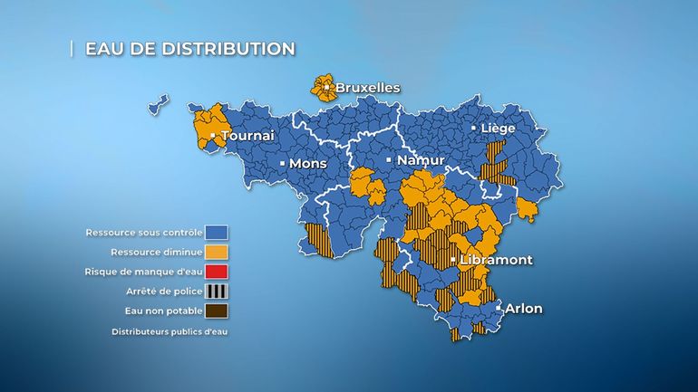 Eau de distribution : voici les communes concernées par un arrêté de police cette semaine (carte)