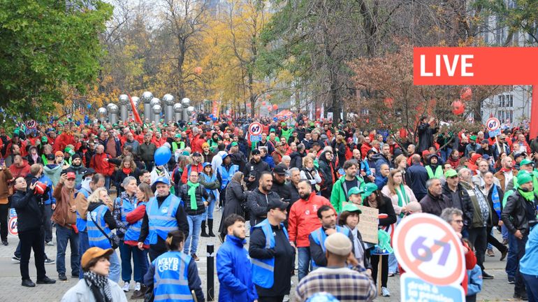 Direct - Manifestation nationale : plus de 100.000 manifestants déjà présents à Bruxelles selon la FGTB, le cortège s'apprête à s'élancer