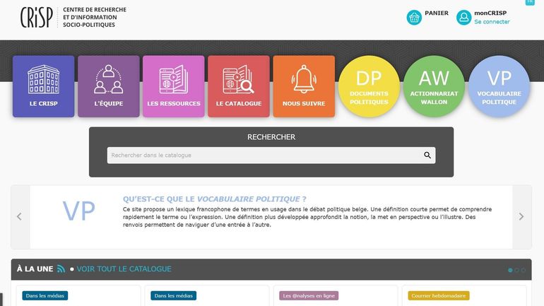 Nouveau site internet pour le CRISP : plus de 2700 ressources sur l'histoire politique belge, dont 90% en accès gratuit