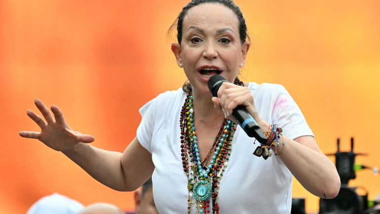 L'opposante vénézuélienne et Prix Nobel de la paix, Maria Corina Machado, de retour au Vénézuela