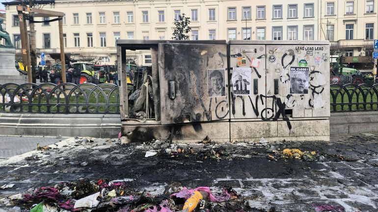 Bruxelles-Propreté évacue plus de 50 tonnes de déchets après la manifestation des agriculteurs à Bruxelles