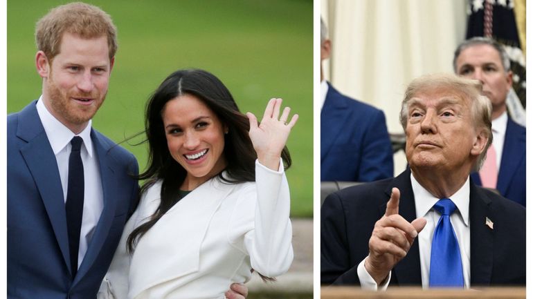 "Si j'étais la famille royale, je ne les aurais pas repris" : Trump se dit "heureux" qu'Harry et Meghan aient quitté les États-Unis
