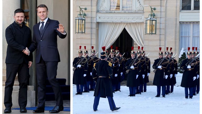 Guerre en Ukraine : Volodymyr Zelensky est arrivé à l'Elysée pour un sommet de la "coalition des volontaires"