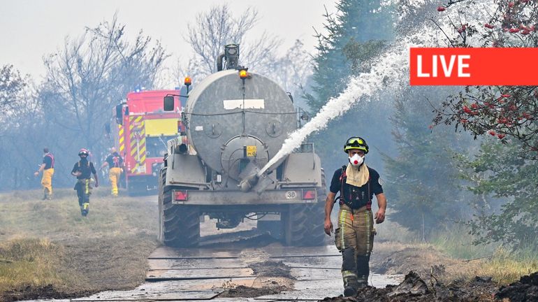 Direct - les Hautes Fagnes en feu : maintien de l'évacuation et appel à la vigilance à Sourbrodt, Bütgenbach demande de ne pas se rendre sur le terrain