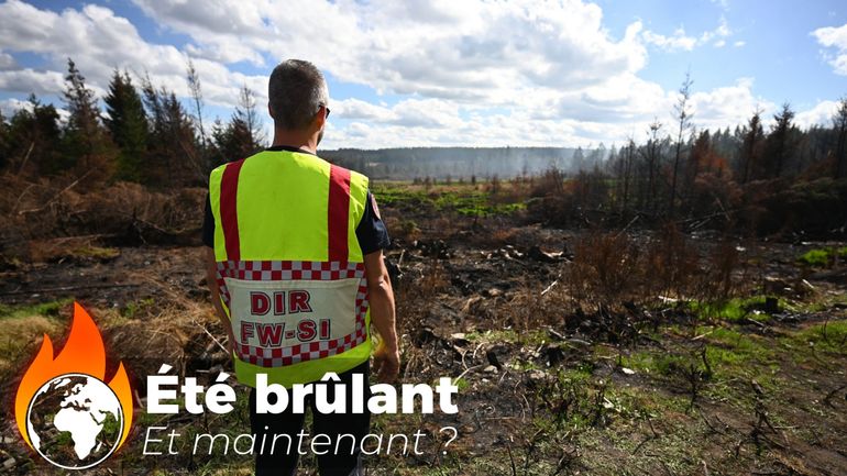 Incendie des Hautes-Fagnes : dans la zone interdite, "on est lancé dans un marathon contre le feu qui couve"