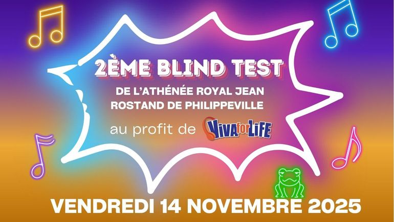 Défi Viva for Life : 2ème blind test le 14 novembre à Philippeville Défi Viva for Life : 2ème blind test le 14 novembre à Philippeville