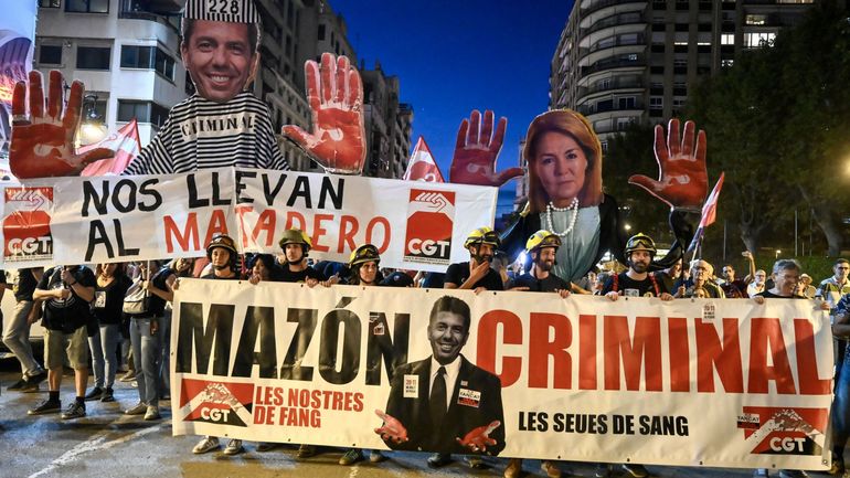 En Espagne, hommage national et tensions politiques pour le premier anniversaire des inondations de Valence En Espagne, hommage national et tensions politiques pour le premier anniversaire des inondations de Valence