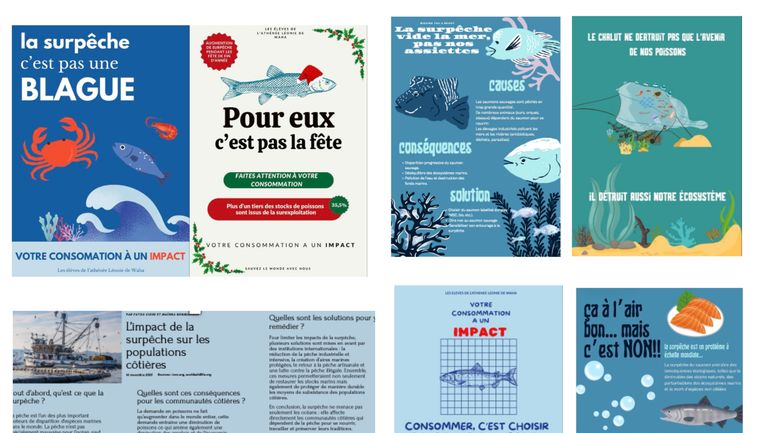 Les étudiants de l’athénée Léonie de Waha sensibilisent le public à la surpêche et à l’aquaculture