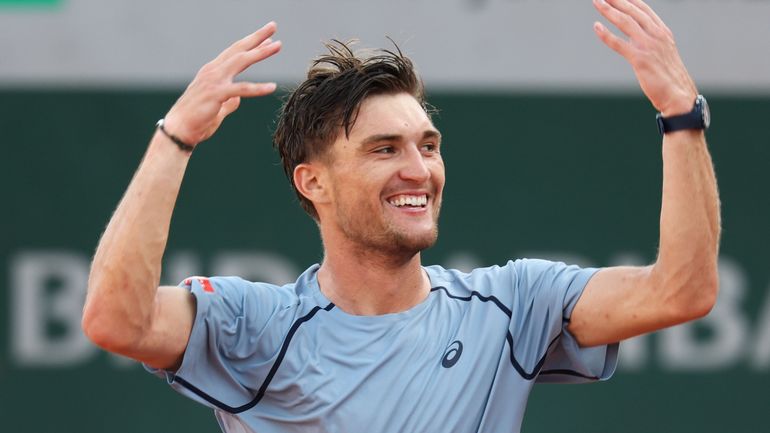 Raphaël Collignon a savouré l’ambiance pour son 1er match à Roland-Garros : 