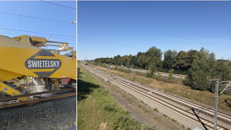 Mobilité : Infrabel renouvelle un tronçon de 19 kilomètres de voies sur la ligne à grande vitesse (LGV) entre Hal et Silly