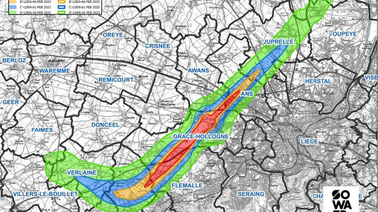 Nouveau plan d'exposition au bruit de l'aéroport de Liège : 576 nouvelles habitations concernées par des primes ou des rachats