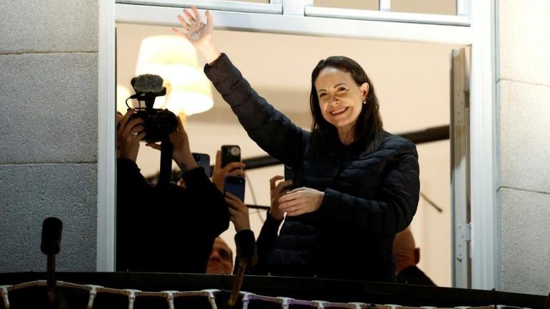 L’opposante vénézuélienne Machado réapparaît à Oslo après presque un an de clandestinité L’opposante vénézuélienne Machado réapparaît à Oslo après presque un an de clandestinité