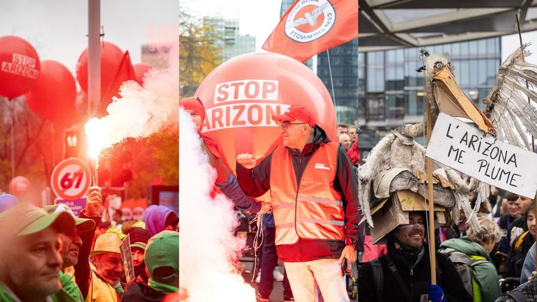 Manifestation nationale : des milliers de personnes dans les rues de Bruxelles contre les réformes de l'Arizona, plusieurs interpellations (revoir notre direct)