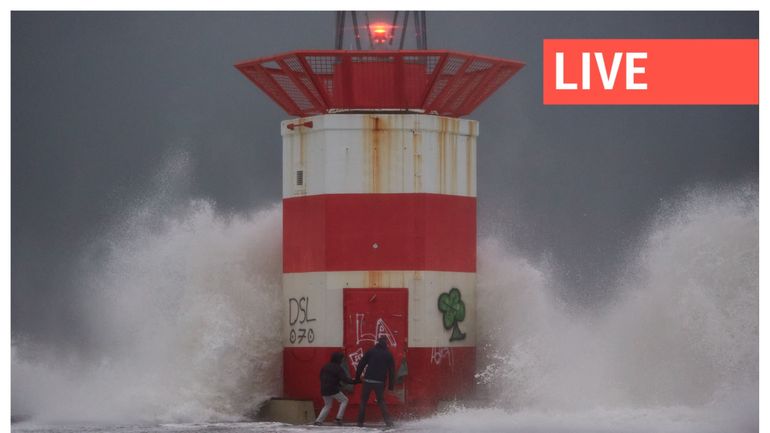 Direct – Tempête Benjamin : la tempête quitte la Belgique vers les Pays-Bas et le Danemark