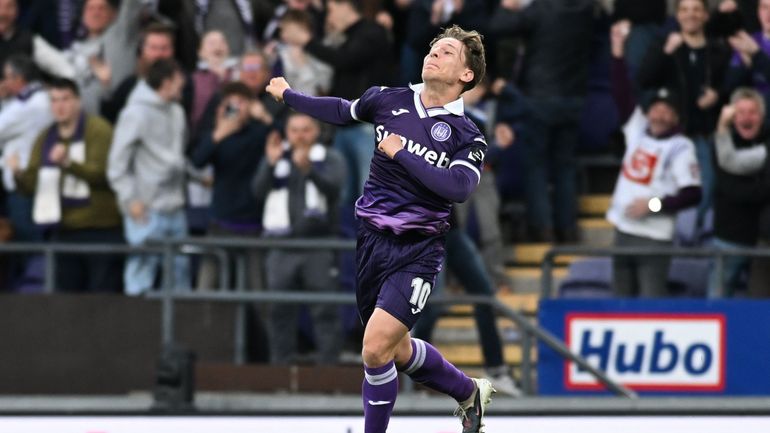 Yari Verschaeren après son premier but de la saison et une quatrième place pour Anderlecht : 