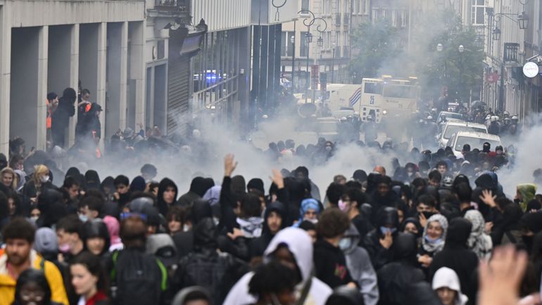 Manifestation contre les violences policières sous haute ten