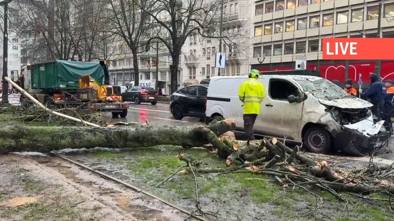 Direct - La Tempête Goretti touche la Belgique : les pompiers déjà fort sollicités en Hainaut et à Bruxelles