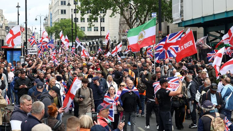 A Londres, la police sous tension face à deux manifestations, l'une propalestinienne, l'autre d'extrême droite