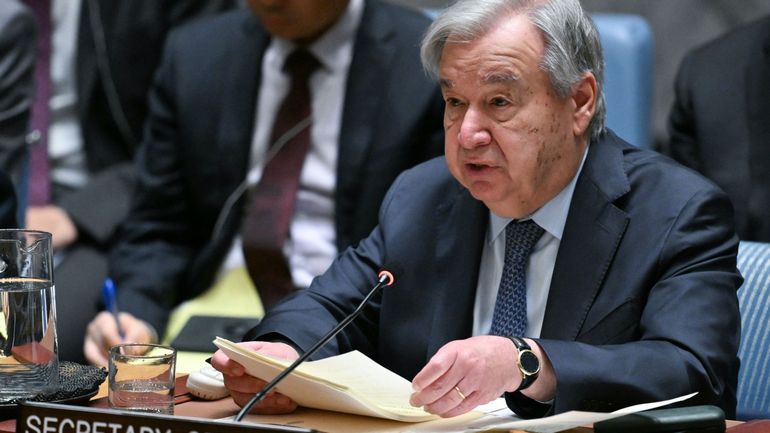 Guerre en Ukraine : le secrétaire général de l'ONU, Antonio Guterres, "condamne fermement" l'attaque russe massive contre Kiev