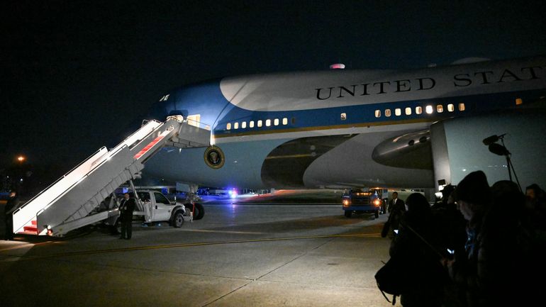 Trump attendu avec un peu de retard à Davos pour un face-à-face avec les Européens, son avion a eu un problème