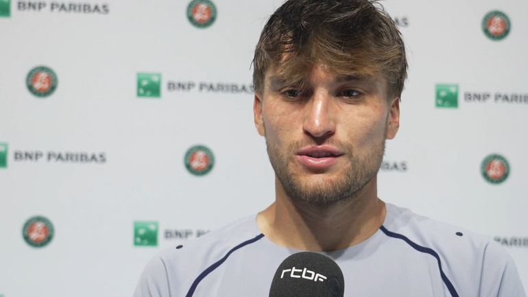 Raphaël Collignon après sa victoire contre Ben Shelton : 