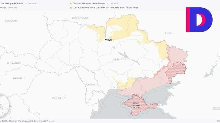 Guerre en Ukraine : où en est la ligne de front aujourd'hui ? (carte interactive mise à jour au quotidien)
