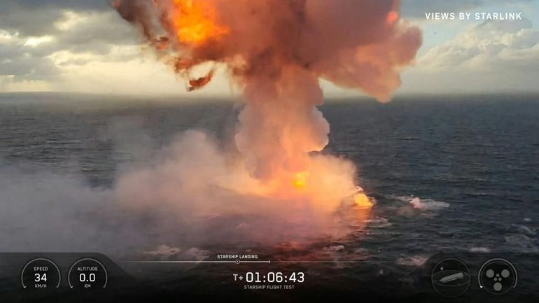 Nouvel essai réussi pour la fusée Starship de SpaceX, non sans difficultés