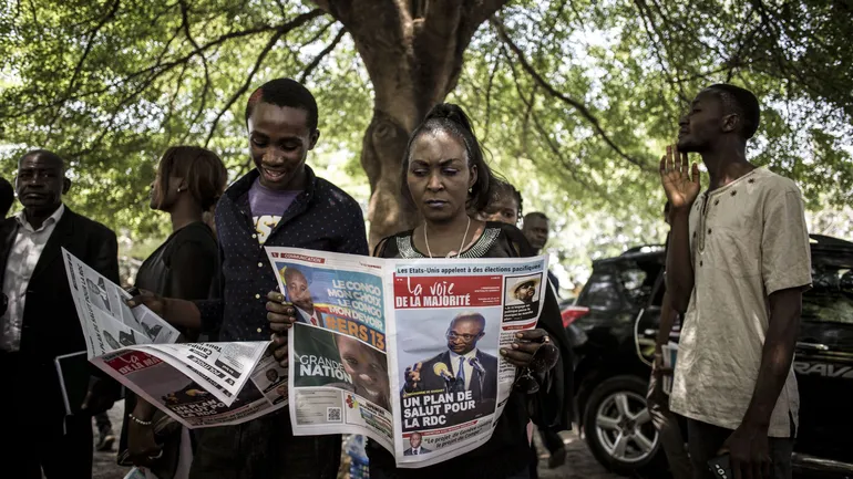 Des partisans d&#x27;Emmanuel Ramazani Shadary à Kinshasa