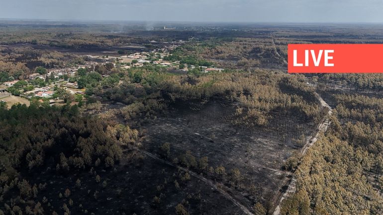 Direct - Sur le front des incendies : le président Macron a survolé l'incendie en Gironde, "journées décisives" en Espagne
