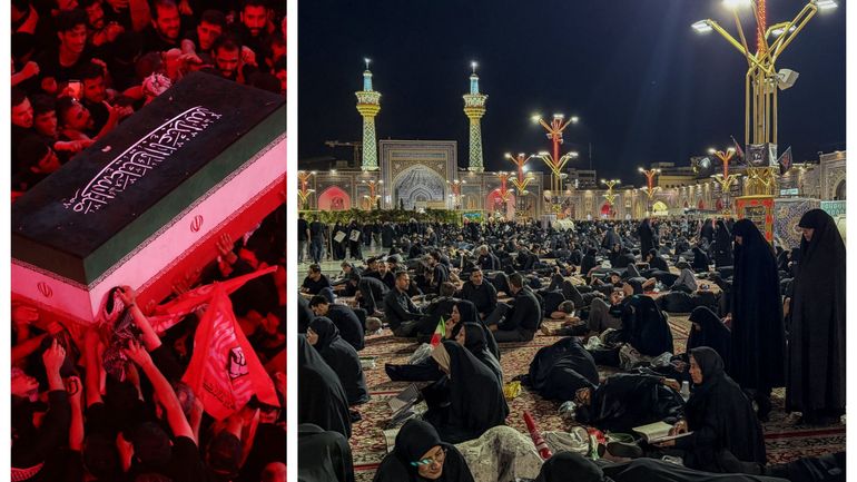 Iran : le cercueil de l'ayatollah Khamenei est arrivé à Machhad, où il sera inhumé, appels "à la vengeance" dans la foule