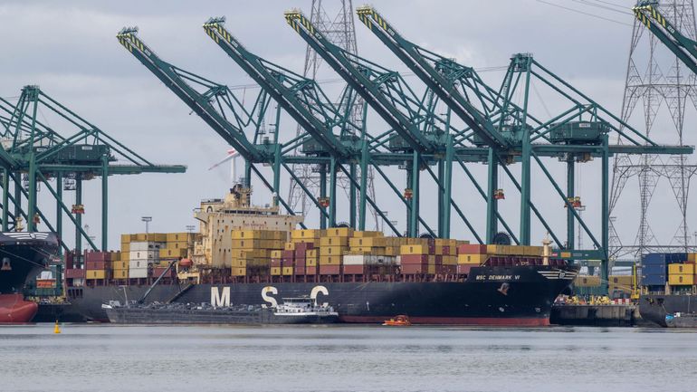 Un cargo coule dans le port d'Anvers, du pétrole se déverse dans l'Escaut