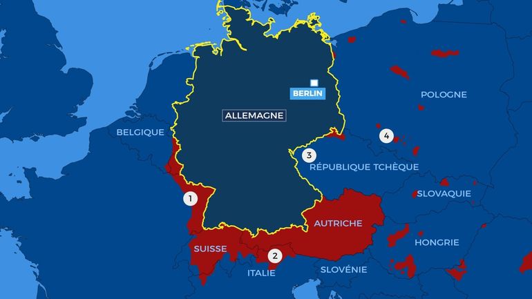 Un jour, une carte : le retour de la "Grande Allemagne" ? Cette carte publiée par un membre de l'AfD qui inquiète