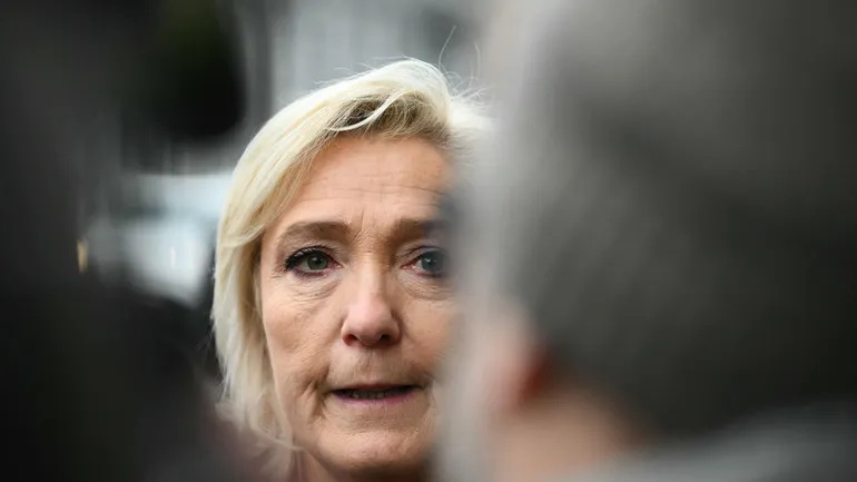 Marine Le Pen, candidate du Rassemblement nationale à la présidentielle française de 2027