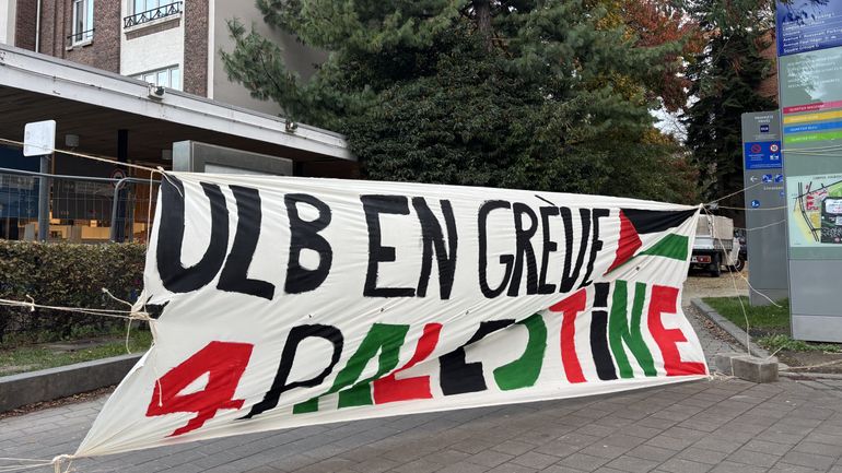 Un piquet de grève en soutien à la Palestine à l’Université Libre de Bruxelles