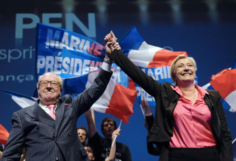 Les Le Pen, père et fille en 2012