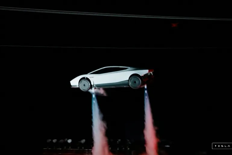 Une capture d'écran réalisée le 16 octobre 2026 à partir d'une diffusion en direct publiée par Tesla montre l'entreprise dévoilant, le 15 octobre, sa voiture électrique Roadster de nouvelle génération à McGregor, au Texas, aux États-Unis.