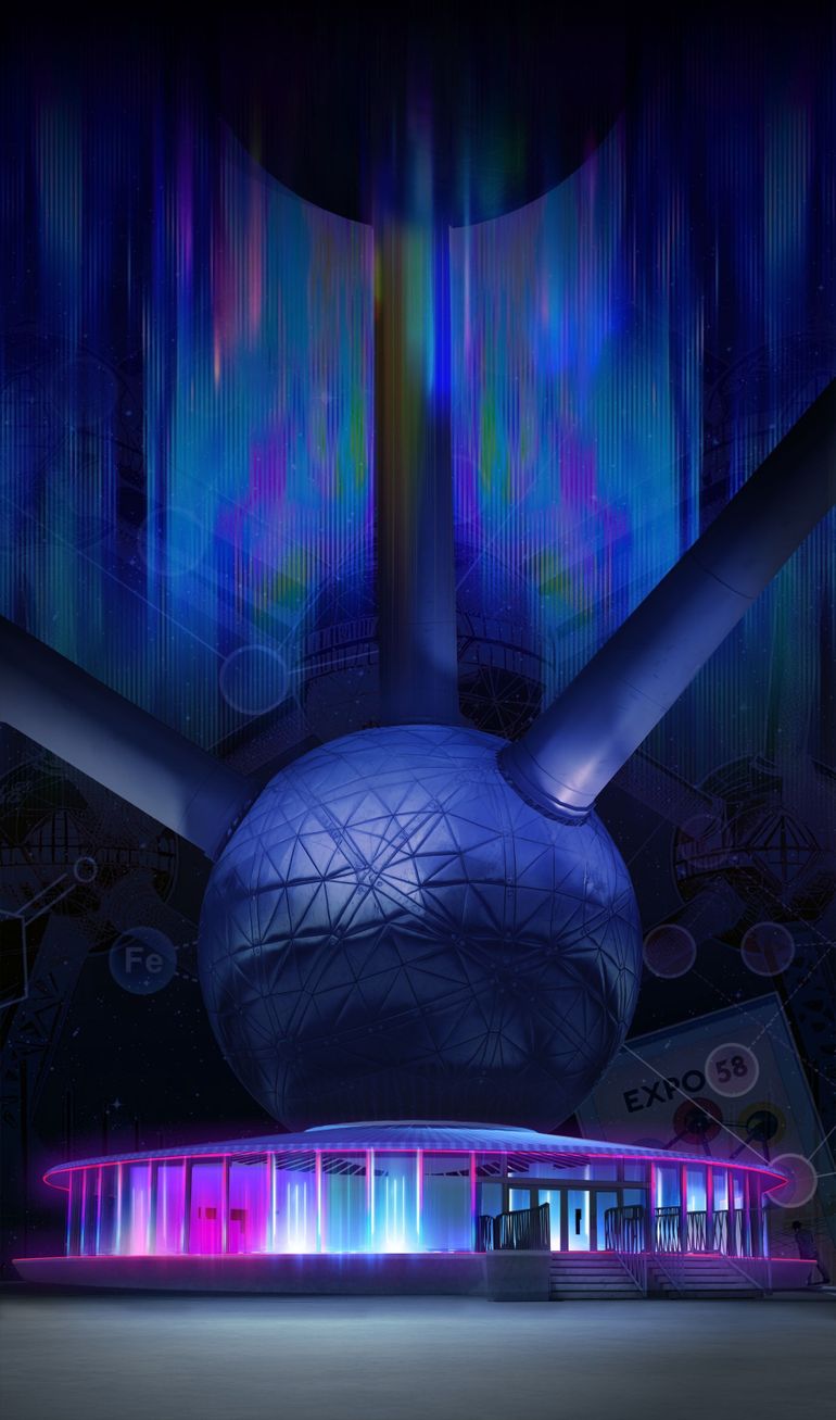 ROTONDE Expérience numérique, extérieur de l'Atomium