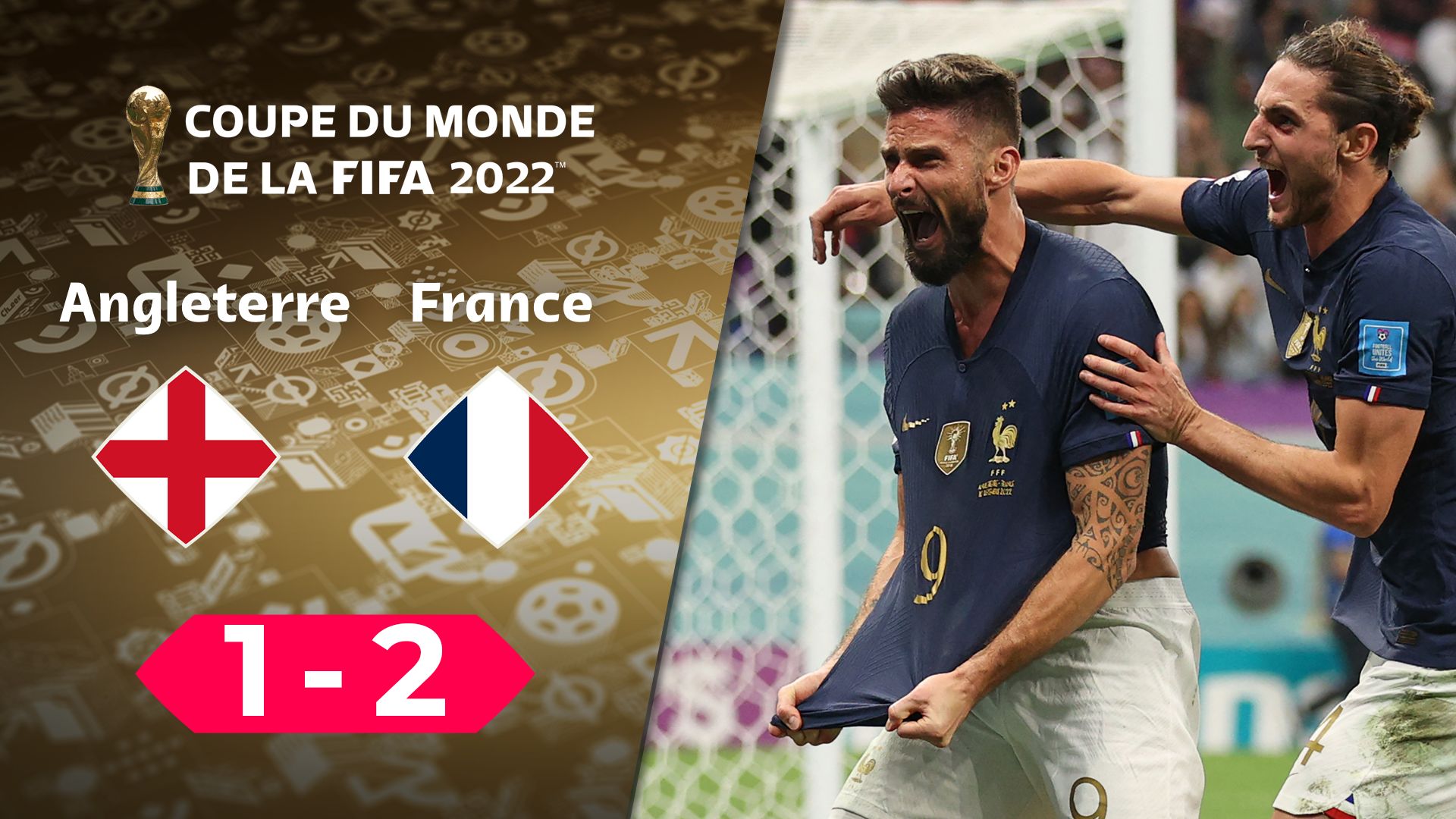 Coupe du monde 2022 : suvez le quart de fnale Angleterre - France en