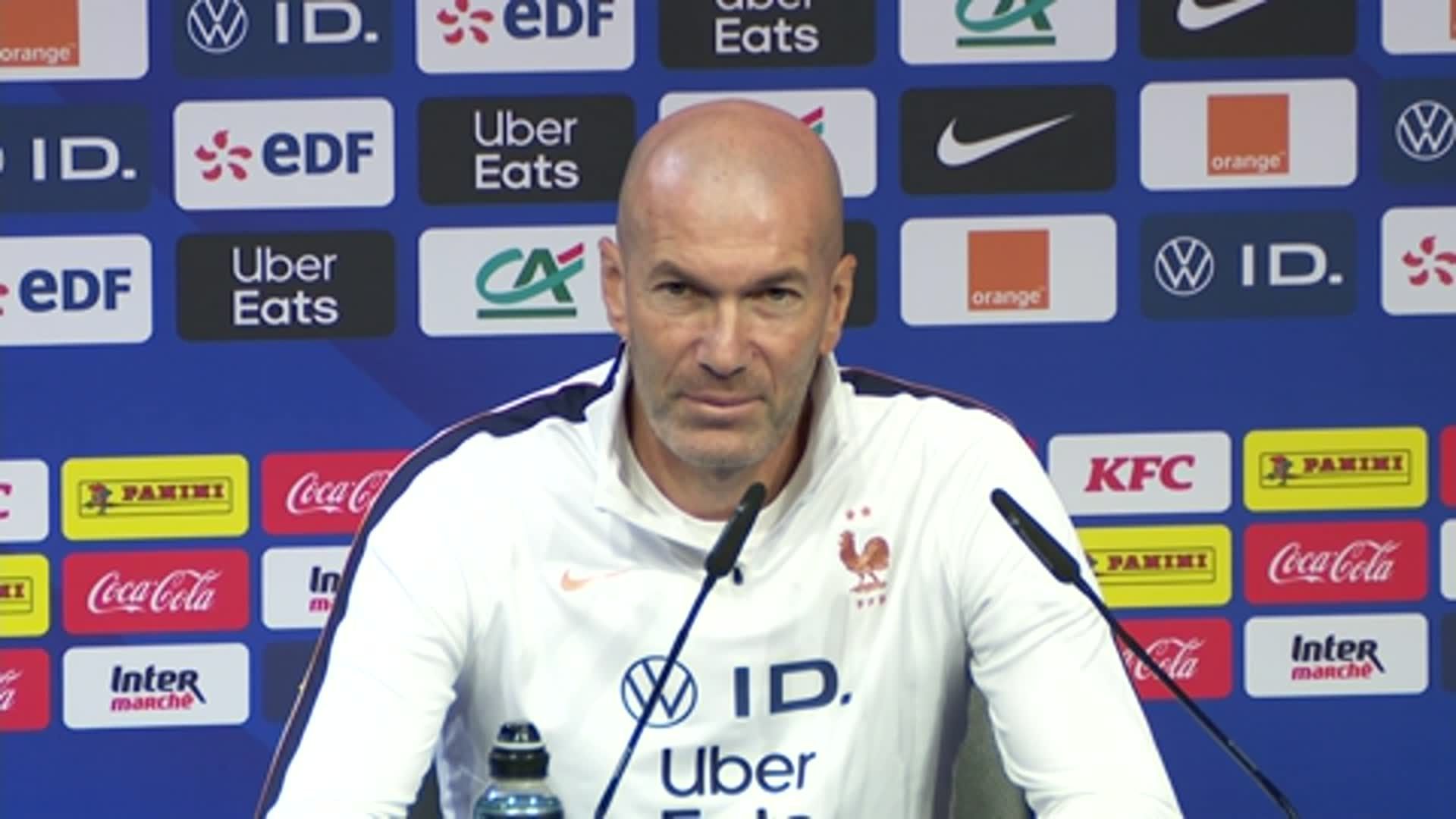 Zinedine Zidane se méfie (encore) de la Belgique : 