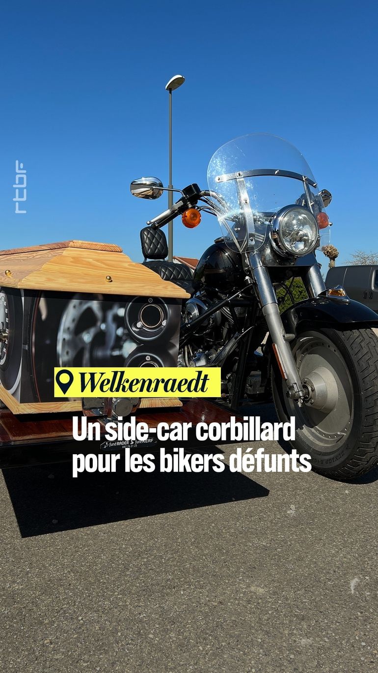 Welkenraedt : Un side car corbillard pour les bikers défunts
